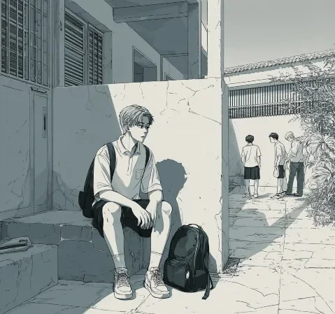 科幻漫画分类封面，未来都市与机械元素